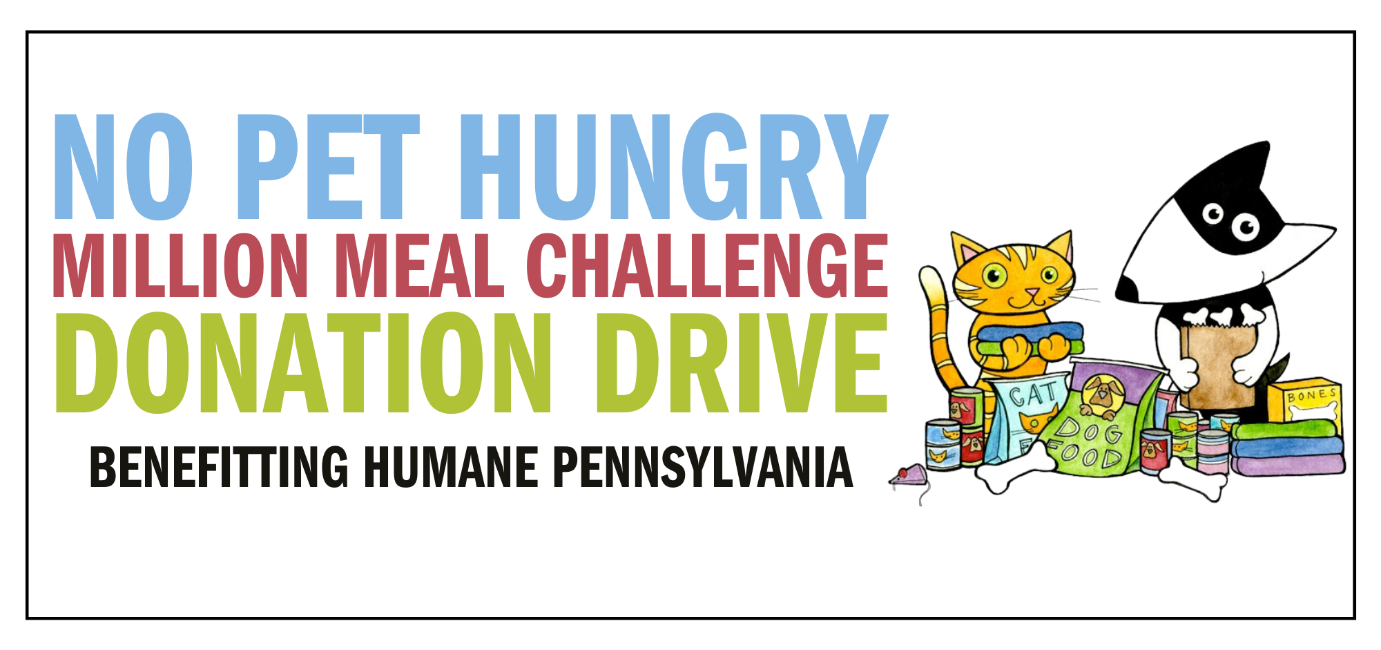 No Pet Hungry Donation Box Flap